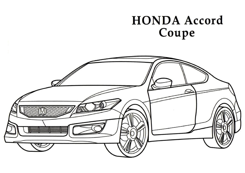  Honda Accord Coupe CARS Coloring Pages | Kids Coloring pages