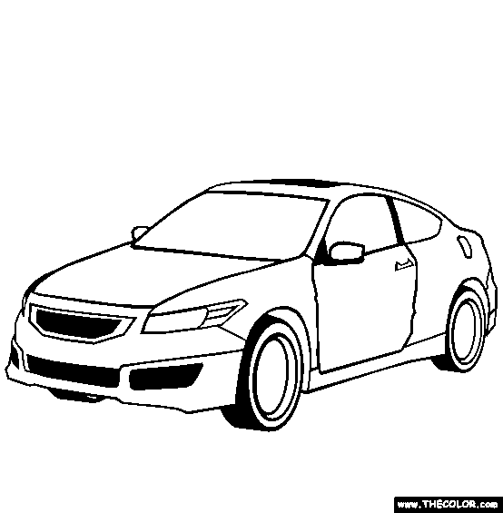 Honda Accord Coupe Mugen CARS Coloring Pages | Kids Coloring pages