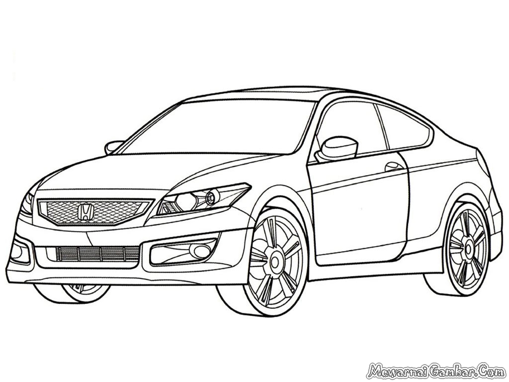 Honda Accord Sport CARS Coloring Pages | Kids Coloring pages