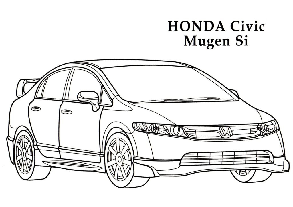  Honda Civic Mugen SI CARS Coloring Pages | Kids Coloring pages