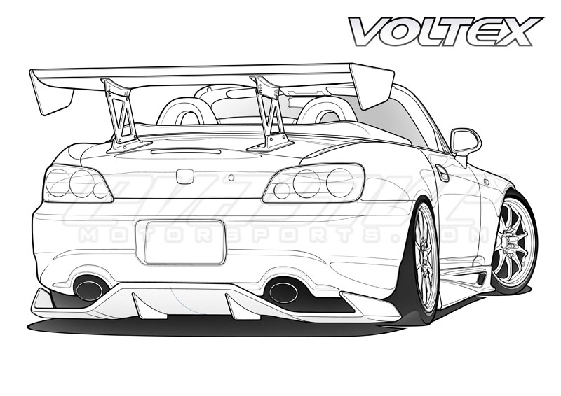  Honda Civic Voltex CARS Coloring Pages | Kids Coloring pages