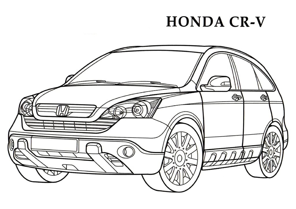 Honda CR-V CARS Coloring Pages | Kids Coloring pages