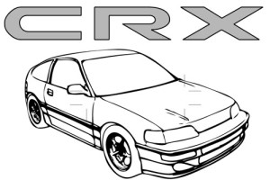 Honda CRX CARS Coloring Pages | Kids Coloring pages