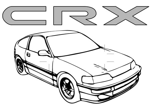  Honda CRX CARS Coloring Pages | Kids Coloring pages