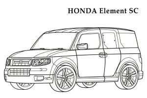 Honda Element SC CARS Coloring Pages | Kids Coloring pages