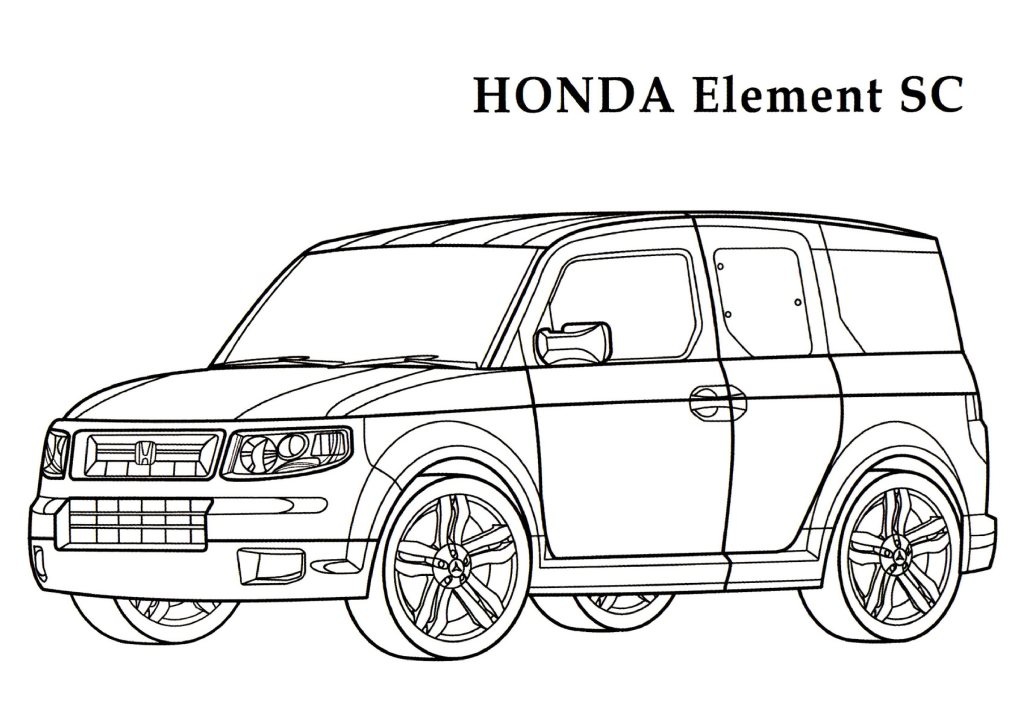  Honda Element SC CARS Coloring Pages | Kids Coloring pages
