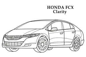 Honda FCX Clarity CARS Coloring Pages | Kids Coloring pages