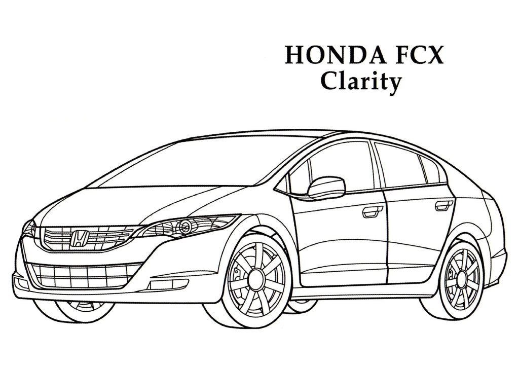  Honda FCX Clarity CARS Coloring Pages | Kids Coloring pages