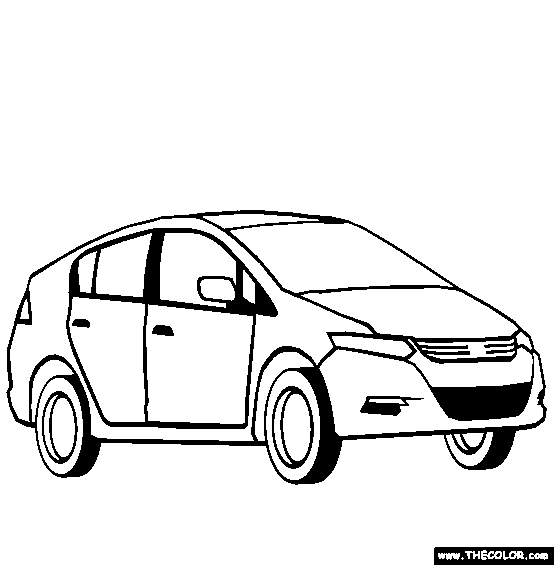 Honda Fit RED CARS Coloring Pages | Kids Coloring pages