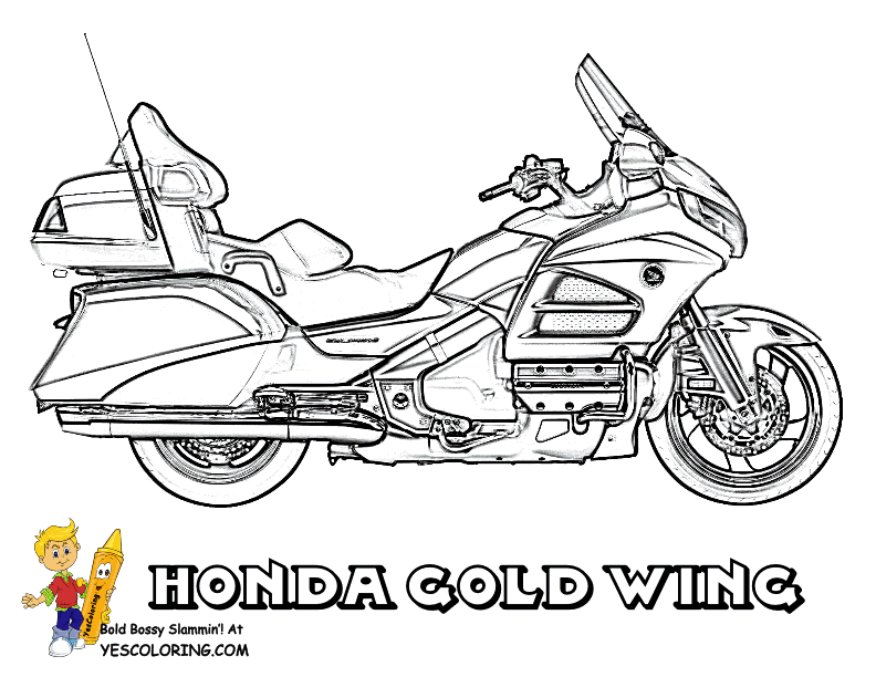 Honda Gold Wing CARS Coloring Pages | Kids Coloring pages