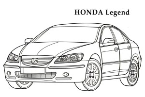 Honda Legend Sport CARS Coloring Pages | Kids Coloring pages