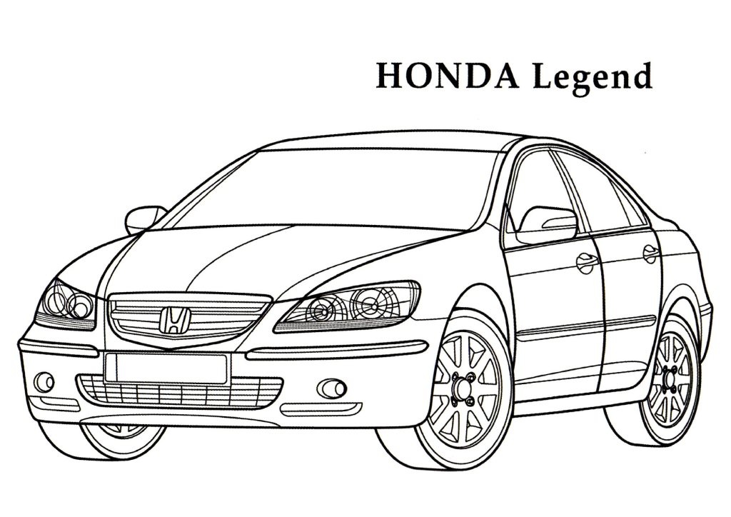  Honda Legend Sport CARS Coloring Pages | Kids Coloring pages