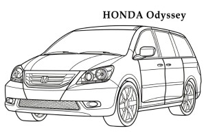Honda Odyssey CARS Coloring Pages | Kids Coloring pages