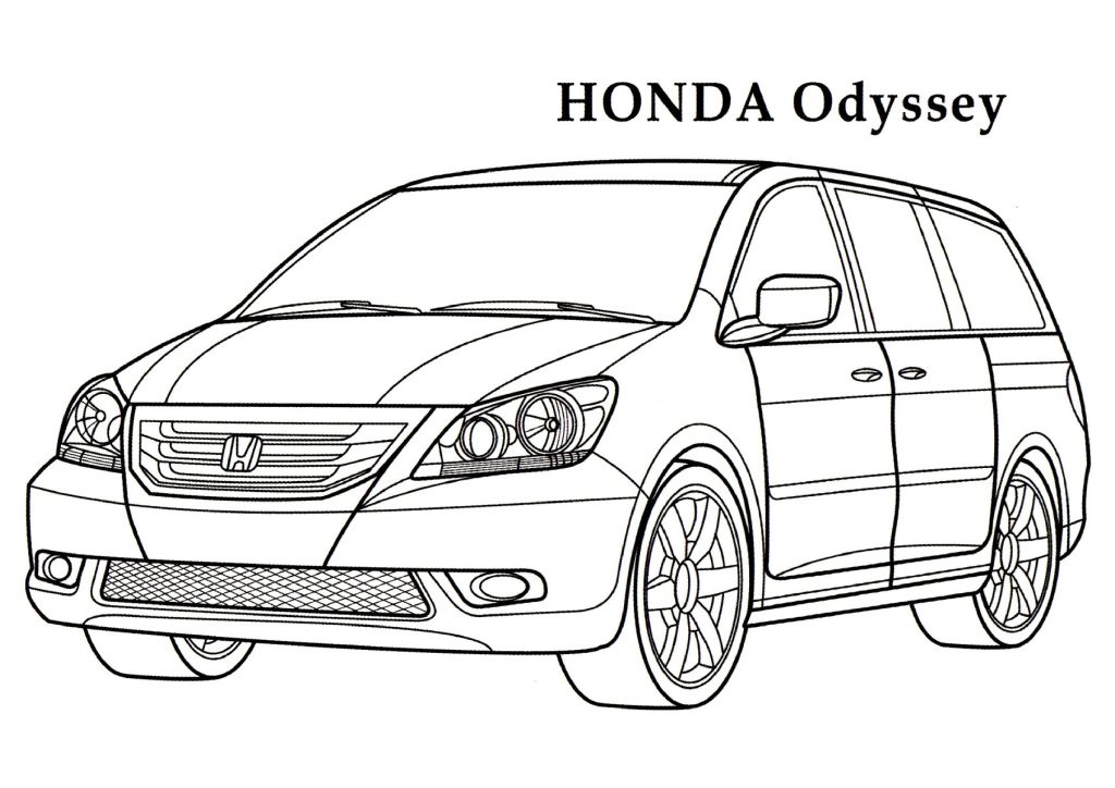  Honda Odyssey CARS Coloring Pages | Kids Coloring pages