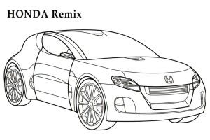 Honda Remix CARS Coloring Pages | Kids Coloring pages