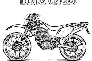Motorcycle Honda CRF230 Coloring Pages | Kids Coloring pages
