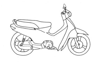 Motorcycle Honda Scooter Coloring Pages | Kids Coloring pages