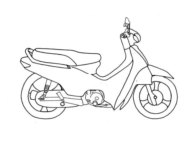  Motorcycle Honda Scooter Coloring Pages | Kids Coloring pages