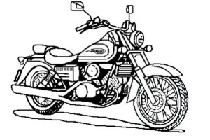 Motorcycle Honda Vintage Coloring Pages | Kids Coloring pages