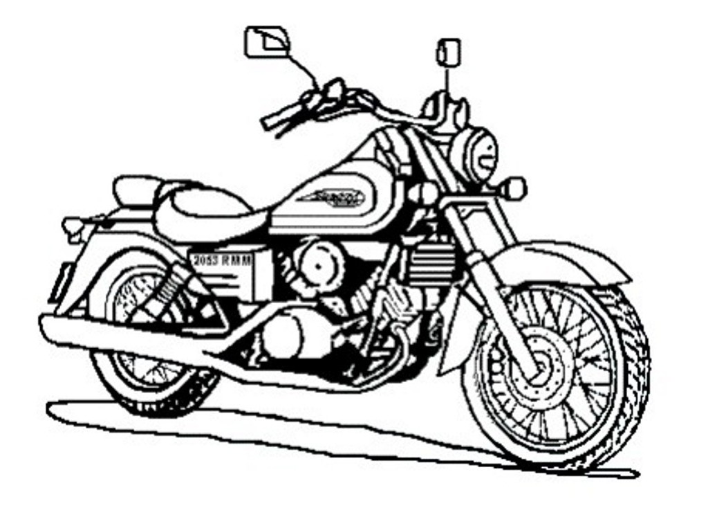  Motorcycle Honda Vintage Coloring Pages | Kids Coloring pages