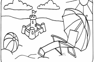 Beach Kids Coloring Pages