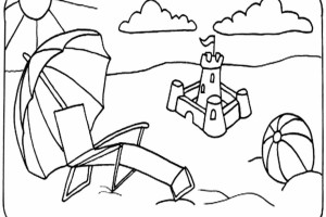 Best Summer Beach Kids Coloring Pages