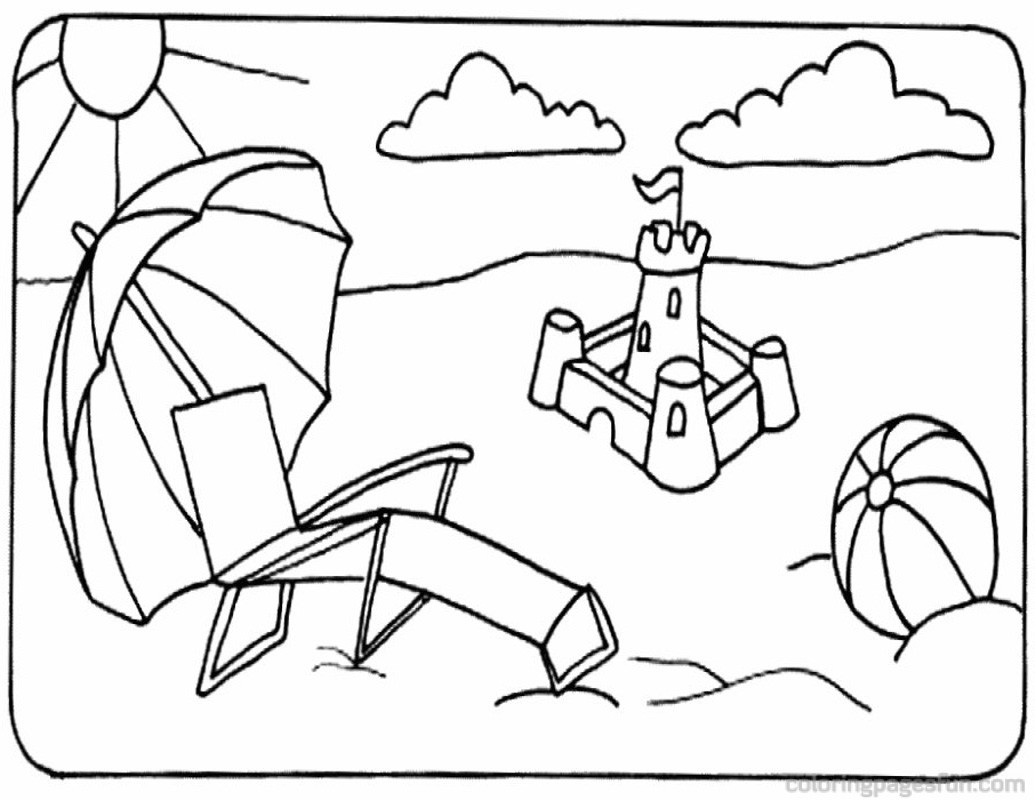  Best Summer Beach Kids Coloring Pages
