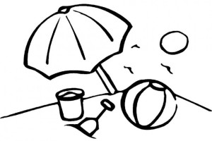 Cute Beach Kids Coloring Pages