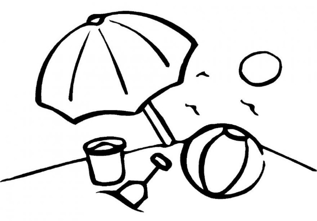  Cute Beach Kids Coloring Pages