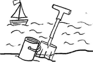 Summer Beach Kids Coloring Pages