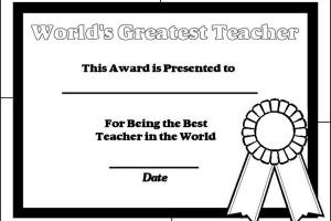 Certificate Teacher Coloring Online Pre school