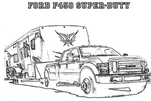 Ford F450 SUPER DUTY Truck Printable Coloring Pages for Kids