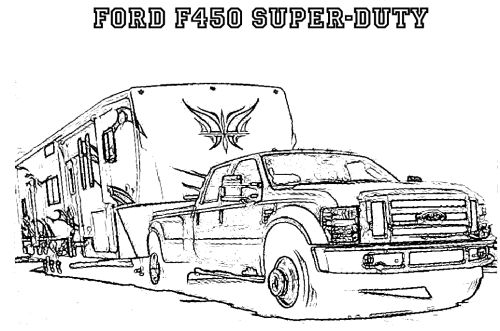 Ford F450 SUPER DUTY Truck Printable Coloring Pages for ...
