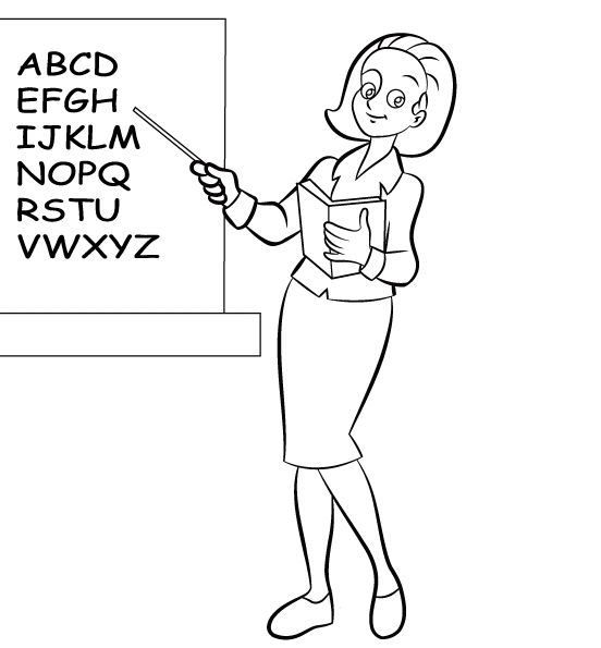  French Teacher Coloring Online Pre school