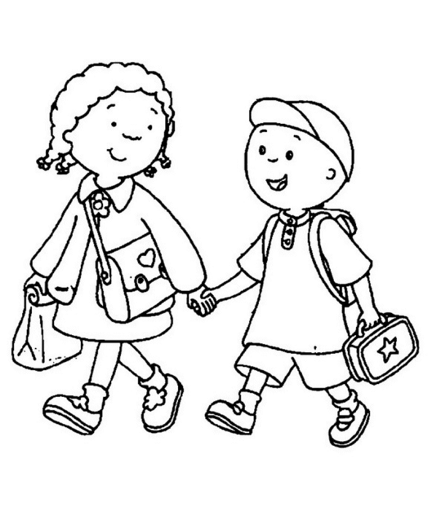 Friends School Days KIDS Coloring pages
