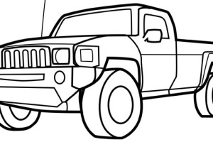 Hummer Truck Printable Coloring Pages for Kids