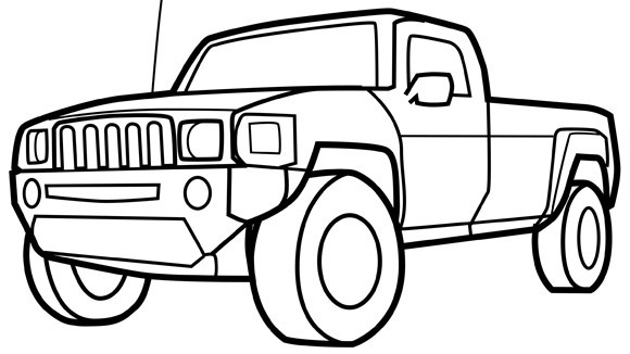  Hummer Truck Printable Coloring Pages for Kids