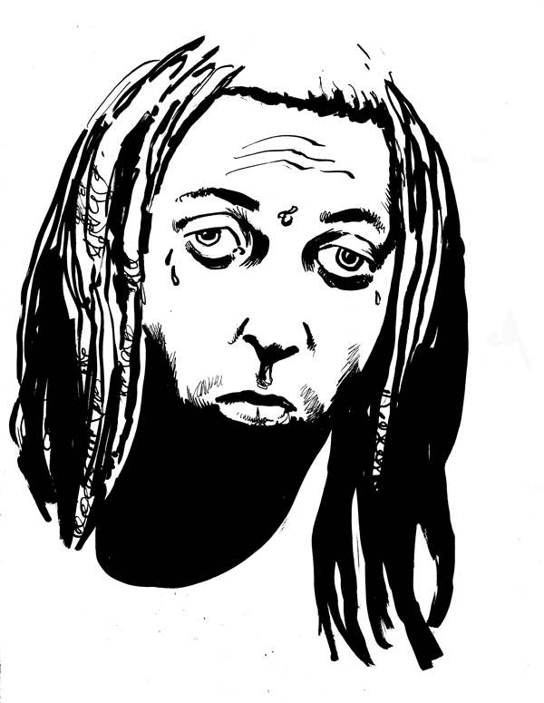 Lil Wayne Coloring Sheets for Kids Face Style