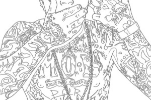 Lil Wayne Coloring Sheets for Kids TATTOO