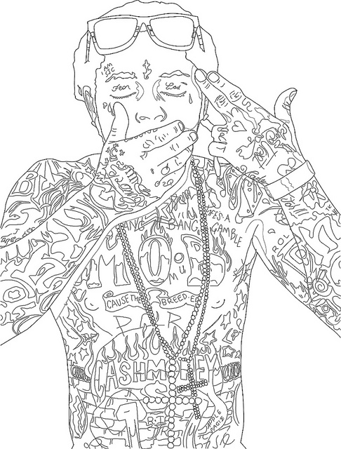  Lil Wayne Coloring Sheets for Kids TATTOO