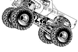 Monster Truck Printable Coloring Pages for Kids
