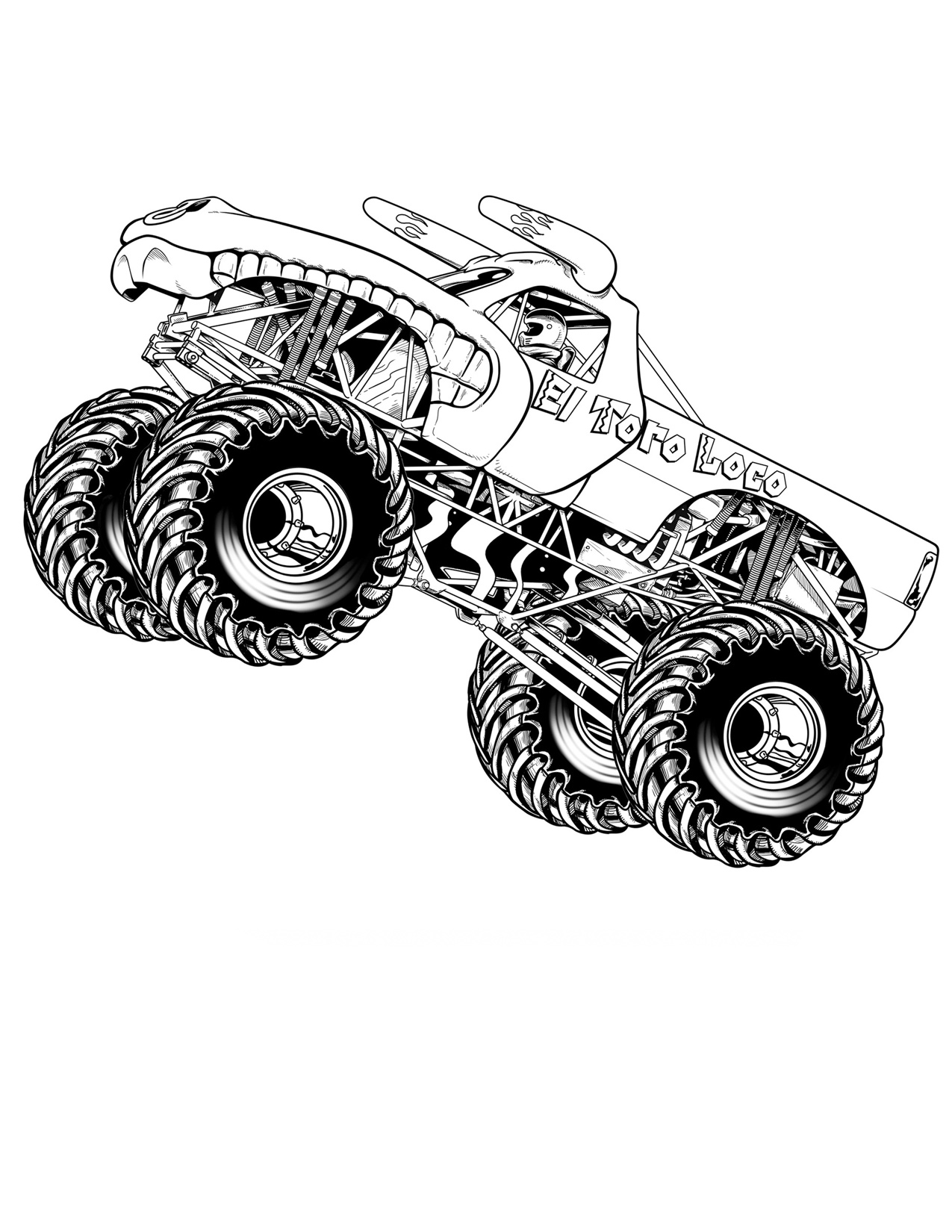  Monster Truck Printable Coloring Pages for Kids