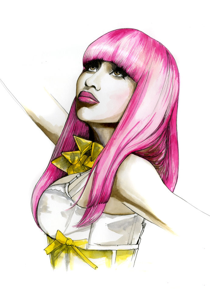  Nicki Minaj Kids Coloring Sheets Pink Hairstyle