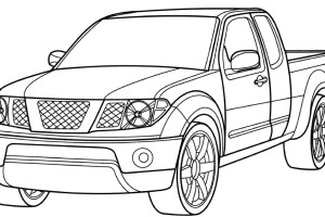 Nissan Titan Truck Printable Coloring Pages for Kids