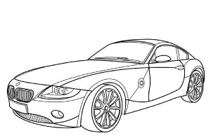 Racing BMW Car Pictures to Color Printable Coloring Pages for Kids