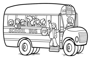 School Bus KIDS Coloring pages