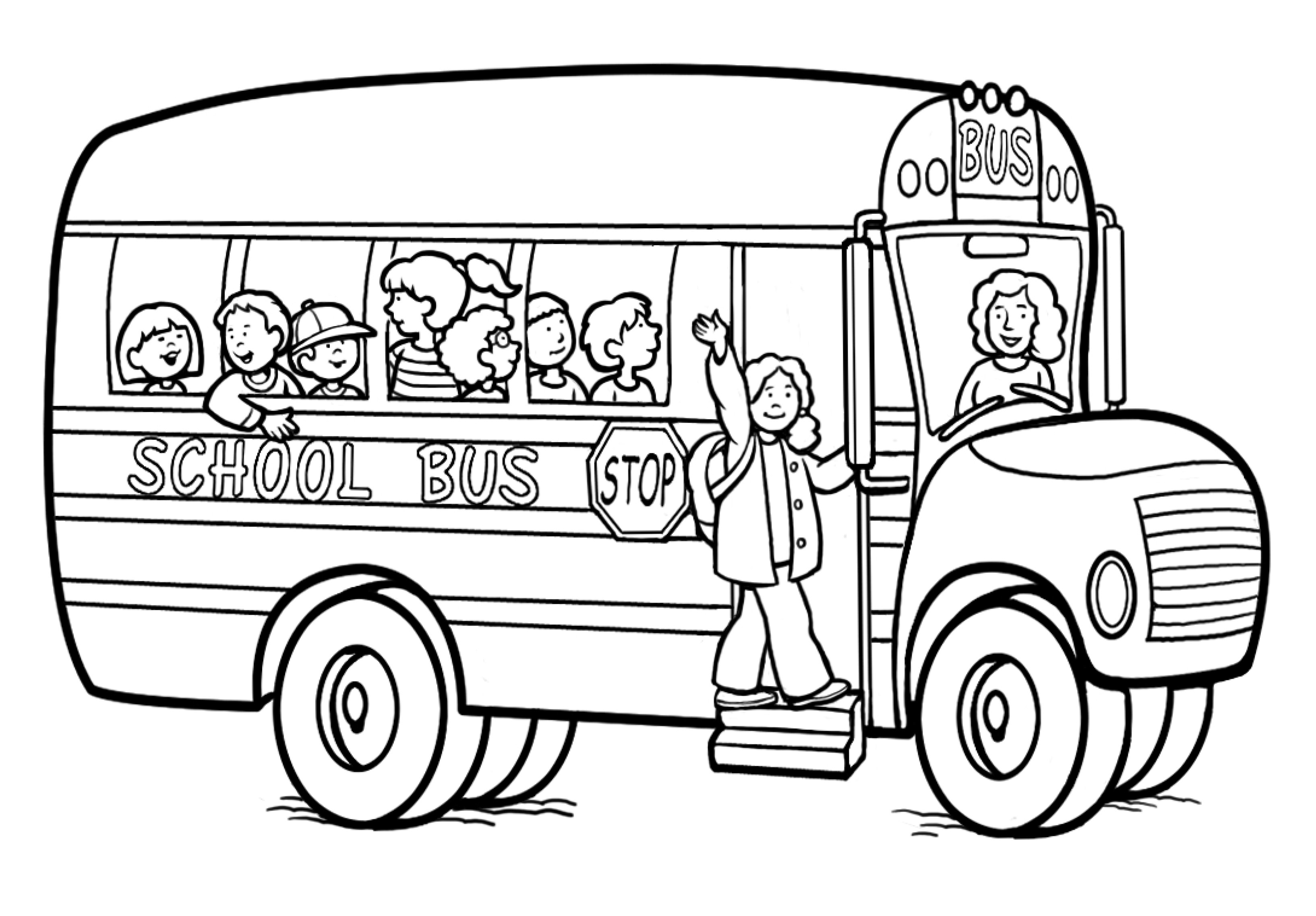  School Bus KIDS Coloring pages