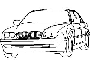 Sedan BMW Car Pictures to Color Printable Coloring Pages for Kids