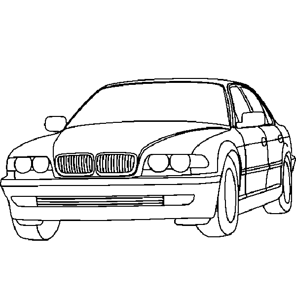  Sedan BMW Car Pictures to Color Printable Coloring Pages for Kids