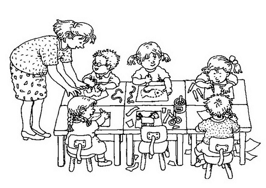 Teacher School Days KIDS Coloring pages